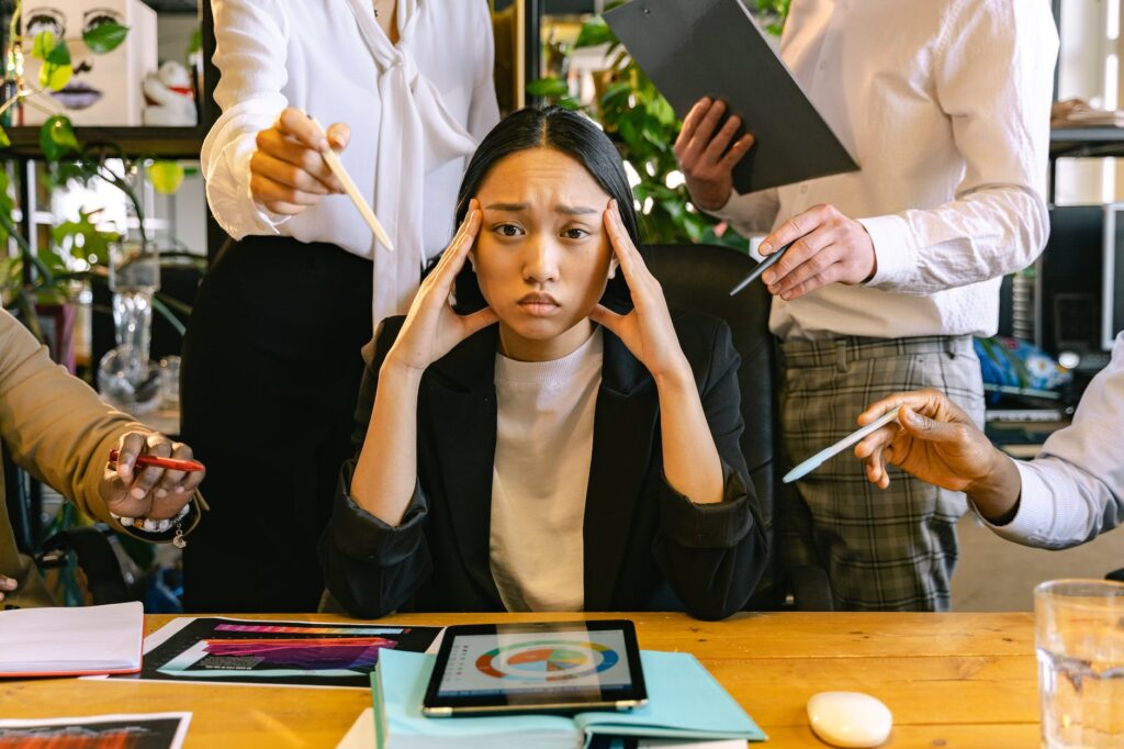 an employee feeling the pressure in the office