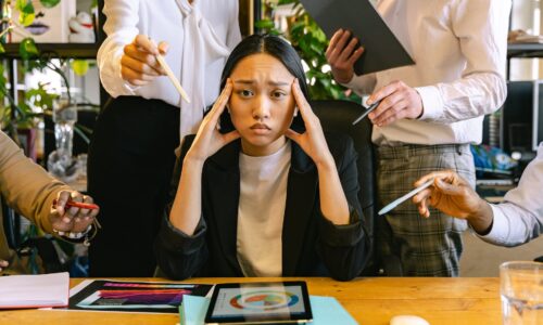 an employee feeling the pressure in the office